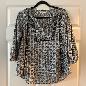 Women's Blue Floral Blouse